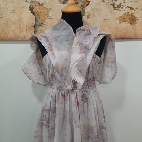 Vtg 1970s handmade ethereal evening gown - Picture 6 of 15